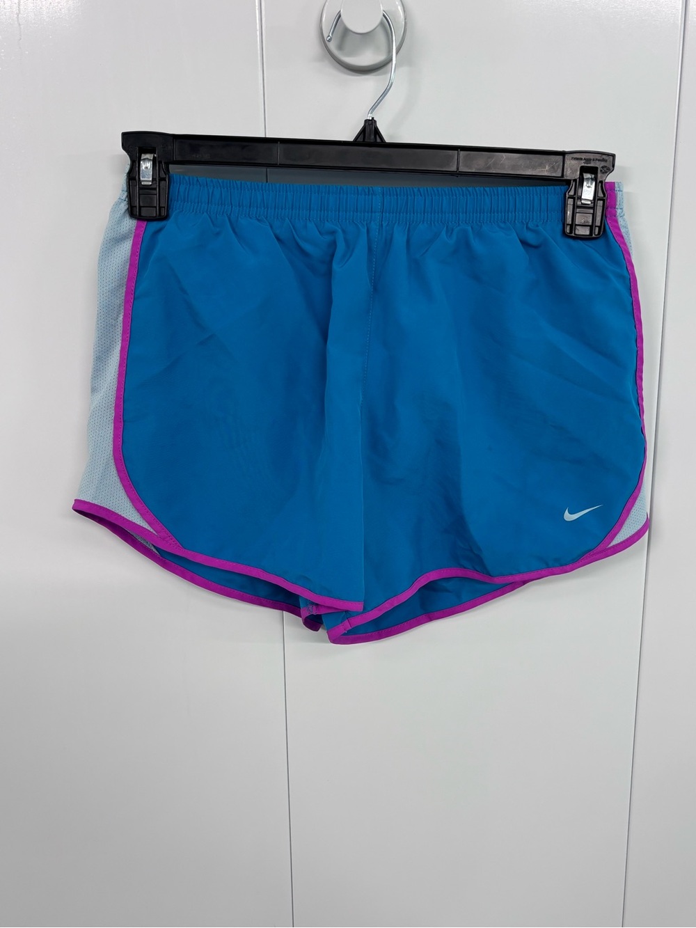 Nike Dri-Fit Girls Athletic Running Shorts Blue Purple Size XL Back To School